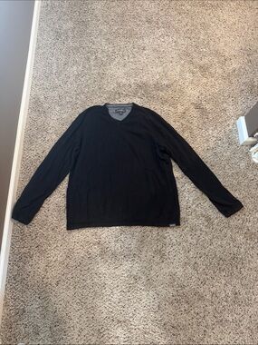 Eddie Bauer Black V-Neck Sweater